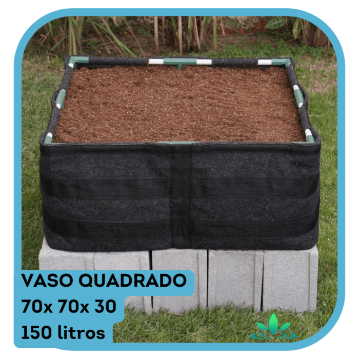 vaso de feltro quadrado 70x70x30