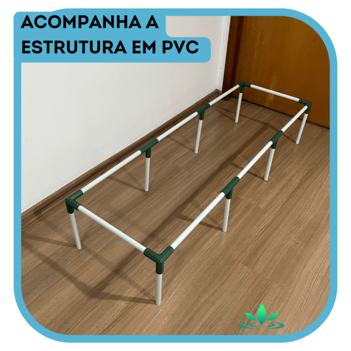 estrutura de pvc do vaso de feltro